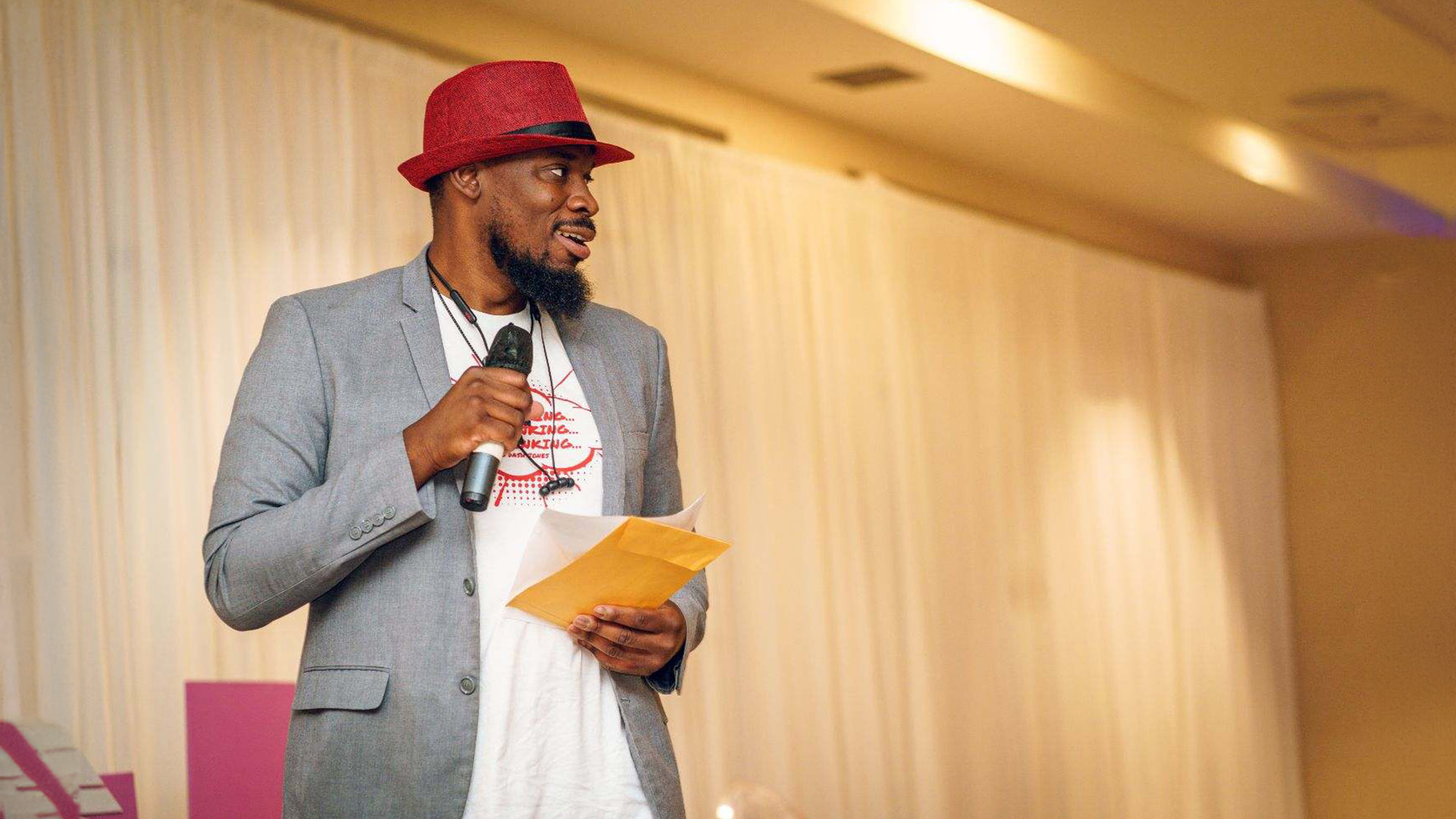 G Dash Jones speaking at an event