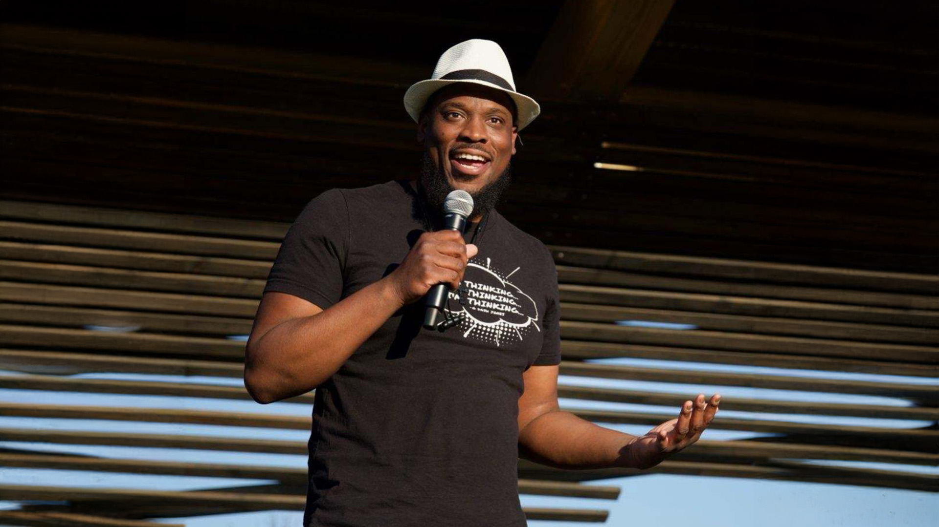 G Dash Jones performing with a microphone