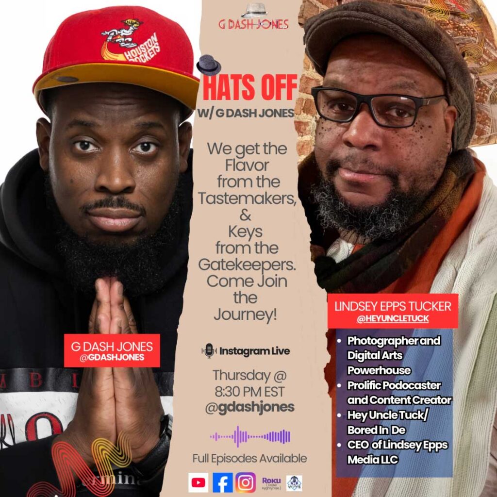 Hats off episode flyer with Hey Uncle Tuck aka Lindsey Epps Tucker